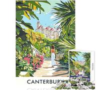 1000 Piece Puzzle For Teenagers Canterbury Garden Scene Cozy Shared Family Leisure Time Unique Festive (38X26cm)