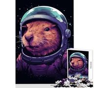 1000 Piece Puzzle For Teenagers Capybara Astronaut Galaxy Jigsaws for Adults Puzzle Hand Speed Race Every Piece Is Unique - Birthday Present, Gifts, (38x52cm)