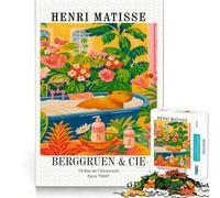 1000 Piece Puzzle For Teenagers Capybara in Bathtub Henri Matisse Style Exact Fit Game Mind Challenge Toy Calm Fun Time Xmas Scene Art (38x52cm)