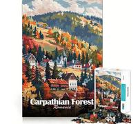 1000 Piece Puzzle For Teenagers Carpathian Forest, Romania Exact Fit Game Mind Challenge Toy Calm Fun Time Xmas Scene Art (50x75cm)