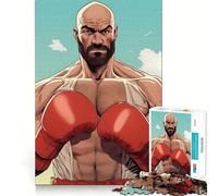 1000 Piece Puzzle For Teenagers Cartoon Strong Boxer Exact Fit Game Mind Challenge Toy Calm Fun Time Xmas Scene Art (38x52cm)