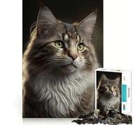 1000 Piece Puzzle For Teenagers Cat AI Generative Exact Fit Game Mind Challenge Toy Calm Fun Time Xmas Scene Art (38x26cm)