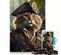 1000 Piece Puzzle For Teenagers Cat Funny Pirates Exact Fit Game Mind Challenge Toy Calm Fun Time Xmas Scene Art (38x52cm)