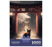 1000 Piece Puzzle For Teenagers Cat Gate Japan Landscape Jigsaws for Adults Hands-on Game Home Decoration Unique Gifts for Birthday And Christmas 38x26cm/1000pcs