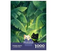 1000-piece Puzzle for Teenagers Cats in The Jungle Illustration Jigsaws for Adults Hands-on Game Precision Cutting Great Gift for Gaming 70x50cm/1000pcs