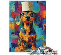 1000-piece Puzzle for Teenagers Chef Dog Art Impossible Game Difficult Challenge Toy Wall Decor Artists' Collection, Fine Arts Size 75x50cm