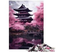 1000 Piece Puzzle For Teenagers Cherry Blossom Japan Art Help The Brain Exercise Wall Decoration Anti-Stress Toys for And from 14 Years And over (50x75cm)