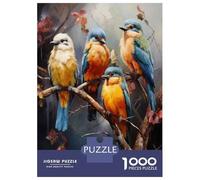 1000 Piece Puzzle For Teenagers Colorful Birds on Branches Puzzle for Adults Relaxing Games Pattern Assembly Birthday And Unique Gifts 38x26cm/1000pcs
