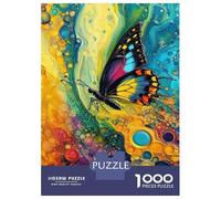 1000-piece Puzzle for Teenagers Colorful Butterfly Abstract Art Puzzles for Adults Relax Games Precision Cutting Gifts for Friends And Family 38x26cm/1000pcs