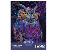 1000-piece Puzzle for Teenagers Colorful Owl Wall Art Print Jigsaws for Adults Toy Wall Decor Hand Speed Race Challenging To Complete 38x26cm/1000pcs