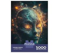 1000-piece Puzzle for Teenagers Cosmic Alien Portrait Adult Jigsaw Brain Teaser Game Analysis And Logic Birthday Present, Gifts, 52x38cm/1000pcs