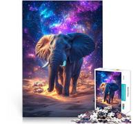 1000 Piece Puzzle For teenagers Cosmic Elephant in a space landscape Quizspiel einzigartiges Herausforderungsspiel50x70cm