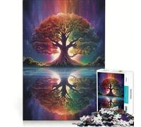 1000-piece Puzzle for Teenagers Cosmic Tree of Life, Fun Games, Train Your Brain And Hands, Improving Love between Couples 38x26cm