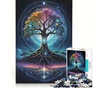 1000-piece Puzzle for Teenagers Cosmic Tree Of Life, Fun Games, Train Your Brain And Hands, Improving Love between Couples 38x52cm