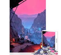 1000-piece Puzzle for Teenagers Crimson Gorge Outpost Toy Wall Decor Gifts for Women Men Practical Game Challenging To Complete Size 38x52cm