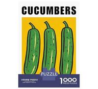 1000 Piece Puzzle For Teenagers Cucumbers Pop Art Kitchen Poster Jigsaw Puzzle Toy Wall Decor Perfect Decoration Unique Gifts for Birthday And Christmas 38x26cm/1000pcs
