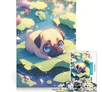 1000 Piece Puzzle For Teenagers Cute Anime Pug Fantasy, DIY Toys, Challenging To Complete, Birthday Present,Travel Gifts, 38x52cm