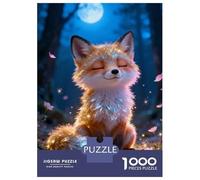 1000-piece Puzzle for Teenagers Cute Fox in Enchanted Forest Puzzle for Adults Relaxing Games Pattern Assembly Gifts for Friends And Family 38x26cm/1000pcs