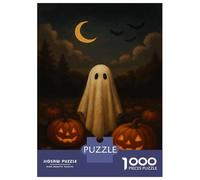 1000 Piece Puzzle For Teenagers Cute Ghost with Pumpkins - Spooky Halloween Wall Art Teenager Puzzles Hands-on Game A Work of Art Unique Gifts for Birthday And Christmas 70x50cm/1000pcs
