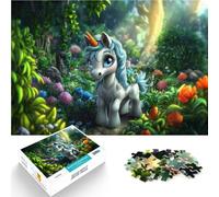 1000 Piece Puzzle For teenagers Cute Unicorn in a Forest Intellektuelles Spiel Wunschliste mit dem Weihnachtsmann75x50cm