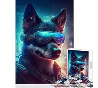 1000 Piece Puzzle For Teenagers Cyberpunk Human Dog Toy Wall Decor Birthday Gift Relaxing Games Improving Love between Couples Size 50x75cm