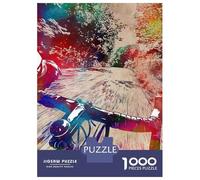 1000-piece Puzzle for Teenagers Cycling Sport Art 5 Puzzles for Adults Hands-on Game Enhance Memory Birthday Present, Gifts, 52x38cm/1000pcs