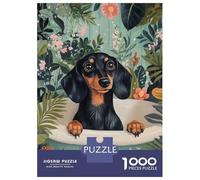 1000 Piece Puzzle For Teenagers Dachshund in A Bathub Teenager Puzzles Hands-on Game A Work of Art Unique Gifts for Birthday And Christmas 38x26cm/1000pcs