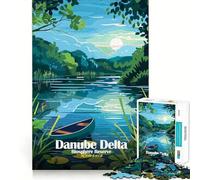 1000 Piece Puzzle For Teenagers Danube Delta Biosphere Reserve Romania Perfect Cut Fun Logic Fun Toy Peaceful Play Fun Birthday Fun Play (38x26cm)