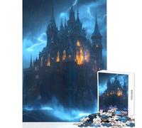 1000 Piece Puzzle For Teenagers Dark Castle in Storm Jigsaws for Adults Puzzle Hand Speed Race Every Piece Is Unique - Birthday Present, Gifts, (38x52cm)