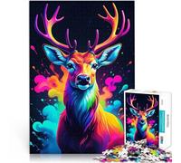 1000 Piece Puzzle For teenagers deer neon color Geschenke zum Suchbegriff: "Herausfordernde Spiele" Geburtstagsgeschenke52x38cm