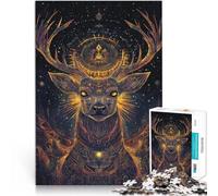 1000 Piece Puzzle For teenagers Deer Totem Familienspiel zum Stressabbau, schwierige Herausforderung Wanddekoration52x38cm