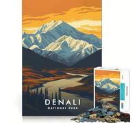 1000 Piece Puzzle For Teenagers Denali National Park Fine Cut Design Brain Game Gift Slow Time Fun Birthday Fun Play (50x75cm)