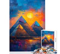 1000 Piece Puzzle For Teenagers Dessert Egypt Pyramids Impossible Game Difficult Challenge Home Decoration Toys Challenging To Complete (38x26cm)