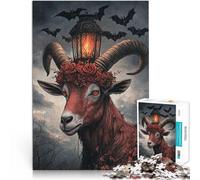 1000 Piece Puzzle For teenagers Devil Goat Precision Cut 26x38cm Every Piece is Unique - Challenging Family Fun Game Suitable for and 14