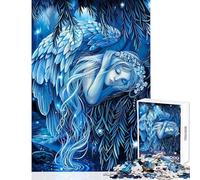 1000 Piece Puzzle For Teenagers Dreaming Blue Angel Cozy Shared Family Leisure Time Unique Festive (50X75cm)