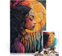 1000-piece puzzle for teenagers Dreaming Woman Made of cardboard，for age 14 years and over Challenging Game deal as gifts for the whole family 。size：26x38cm/10.24x14.96inch