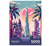 1000 Piece Puzzle For Teenagers Dubail Skyline Vibes Puzzle for Adults Relaxing Games Pattern Assembly Birthday And Unique Gifts 70x50cm/1000pcs