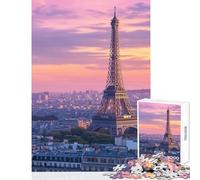 1000 Piece Puzzle For Teenagers Eiffel Tower Paris France Jigsaw for Teenagers Precision Cutting Parent-child Interaction Christmas Birthday Gifts (38x52cm)