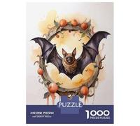 1000-piece Puzzle for Teenagers Elegant Bat in Watercolor Jigsaws for Adults Hands-on Game Precision Cutting Great Gift for Gaming 38x26cm/1000pcs