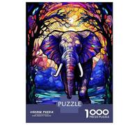 1000 Piece Puzzle For Teenagers Elephant in The Wild Jigsaws for Adults Hands-on Game Home Decoration Unique Gifts for Birthday And Christmas 70x50cm/1000pcs