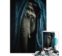 1000-piece Puzzle for Teenagers Elephant Is Hiding Help The Brain Exercise Presents for Women Family Games for 14+ Puzzle Game Offered (50x75cm)