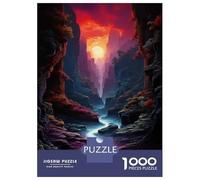 1000-piece Puzzle for Teenagers Enchanted Canyon Sunset Jigsaws for Adults Toy Wall Decor Hand Speed Race Challenging To Complete 38x26cm/1000pcs