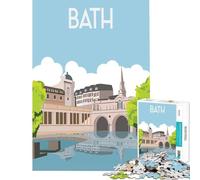 1000 Piece Puzzle For Teenagers England Baths Europe Arch Hands-on Game Addictive Toys to Cultivate Patience Art Work Gifts Learning Educational (Size 38x26cm)