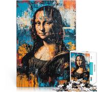 1000 Piece Puzzle For teenagers Expressionist Mona Lisa Poster Stressabbau mit vollständig ineinander greifenden, zufällig geformten Teilen75x50cm