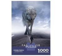 1000-piece Puzzle for Teenagers Face Your Fears Vs Wolf Puzzles for Adults Relax Games Staycation Kill Time Challenging To Complete 38x26cm/1000pcs