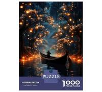 1000-piece Puzzle for Teenagers Fairy Tale Forest Boat Ride Teenager Puzzles Relax Games Difficult Hard Gifts for Friends And Family 70x50cm/1000pcs