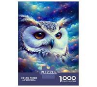 1000 Piece Puzzle For Teenagers Fantasy Artwork Owl Print Adult Puzzles Brain Teaser Game Perfect Decoration Difficult And Challenge 52x38cm/1000pcs
