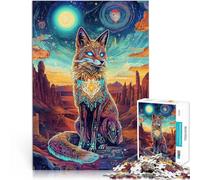 1000-piece puzzle for teenagers “Fantasy Fox” Made of cardboard,for 14+ Relax Games Great Gift。size:38x52cm/14.96x20.47inch
