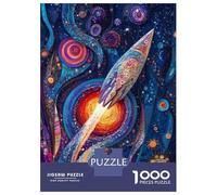 1000 Piece Puzzle For Teenagers Fantasy Rocket in Space Puzzle for Adults Relaxing Games Pattern Assembly Birthday And Unique Gifts 38x26cm/1000pcs