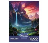 1000-piece Puzzle for Teenagers Fantasy Waterfall Landscape-1 Jigsaws for Adults Toy Wall Decor Hand Speed Race Challenging To Complete 70x50cm/1000pcs